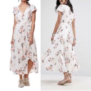 Free People All I Got Floral Maxi Dress in Ivory